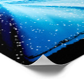 Snowboarder in Edgy Snowstorm Poster (Ecke)