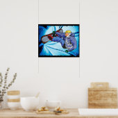 Snowboarder in Edgy Snowstorm Poster (Küche)