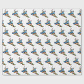 Snowboarder in einer psychedelischen Zebra-Printwe Geschenkpapier (Flach)