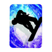 Snowboarder in Whiteout Magnet (Vertikal)