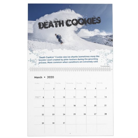 Snowboarder-Jargon Kalender (Mär 2020)