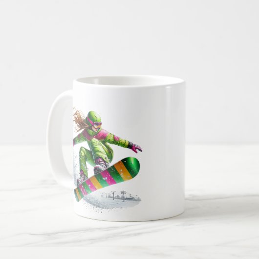 Snowboarder  kaffeetasse (Vorderseite Links)