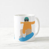 Snowboarder Kaffeetasse (VorderseiteRechts)