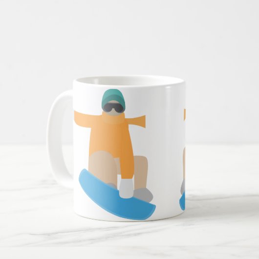 Snowboarder Kaffeetasse (Vorderseite Links)