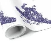 Snowboarder Kathedrale AIR Geschenkpapier (Rolleneckpunkt)