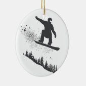 Snowboarder Keramik Ornament (Rechts)