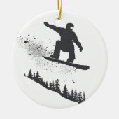 Snowboarder Keramik Ornament (Vorne)