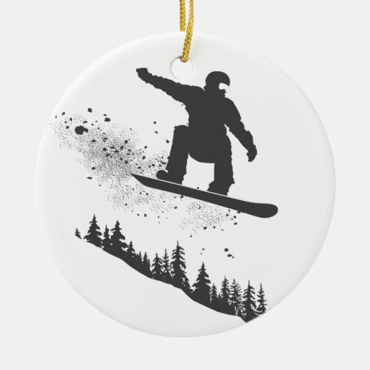 Snowboarder Keramik Ornament (Vorne)