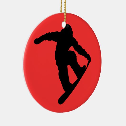 Snowboarder Keramik Ornament (Rechts)