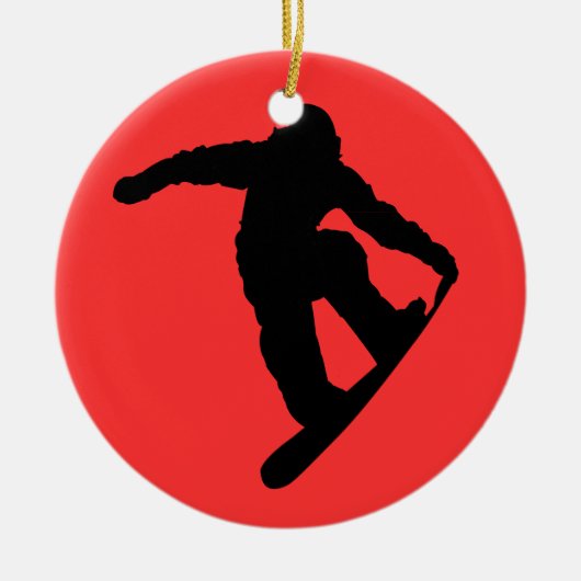 Snowboarder Keramik Ornament (Vorne)
