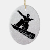 Snowboarder Keramikornament (Rechts)