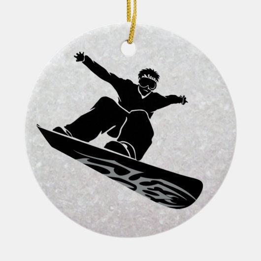 Snowboarder Keramikornament (Vorne)