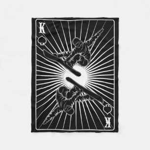 Snowboarder King Freestyle Mountains Snowboarden Fleecedecke