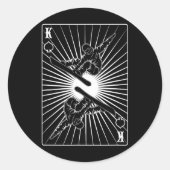 Snowboarder King Freestyle Mountains Snowboarden Runder Aufkleber (Vorderseite)