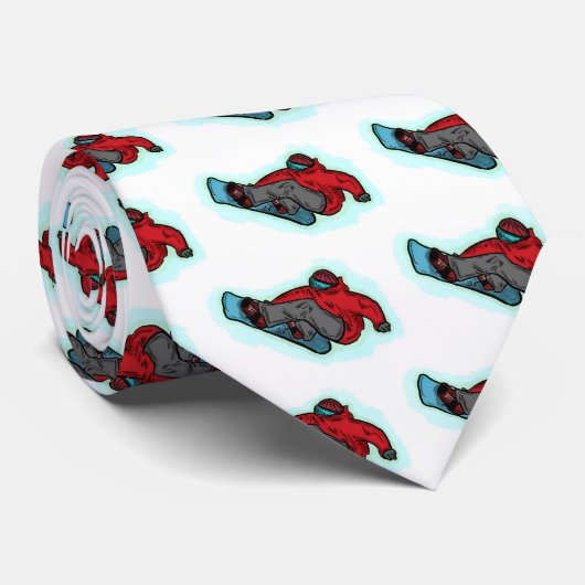 Snowboarder Krawatte (Gerollt)