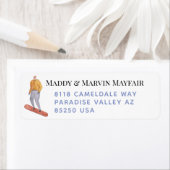 Snowboarder, leicht zu lesen Rücksendeadresse (Insitu)