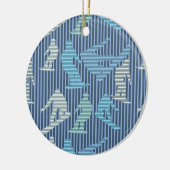 Snowboarder Lines Keramik Ornament (Links)