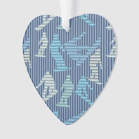 Snowboarder Lines Ornament (Vorderseite)