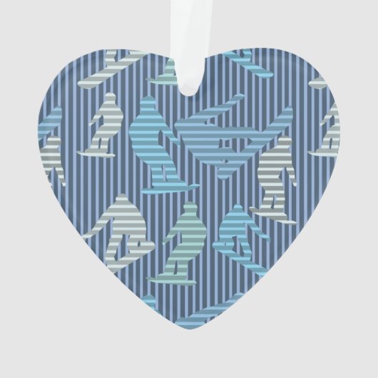 Snowboarder Lines Ornament (Rückseite)