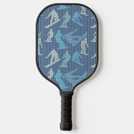 Snowboarder Lines Pickleball Schläger (Rückseite)