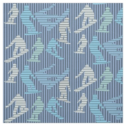 Snowboarder Lines Stoff (Muster)