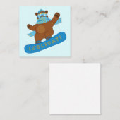 Snowboarder lustiger Bär Mitteilungskarte (Vorne/Hinten)