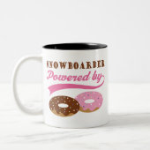 Snowboarder-lustiges Geschenk Zweifarbige Tasse (Links)