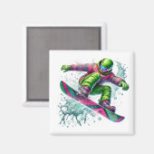 Snowboarder Magnet (Vorderseite/Rückseite)