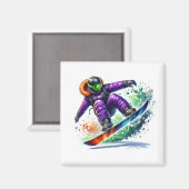 Snowboarder-Magnet   Magnet (Vorderseite/Rückseite)