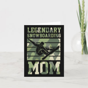 Snowboarder Mama 80er Retro Snowboarder Karte
