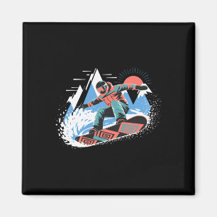 Snowboarder Master Die Pisten Snowboarden Snowboar Magnet