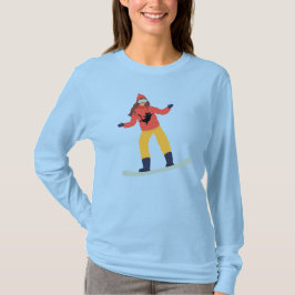 Snowboarder mit einer Katzenjacke T-Shirt