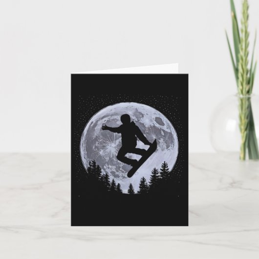 Snowboarder Moon Snowboarden Freestyle Pro Snowbo Karte (Vorderseite)