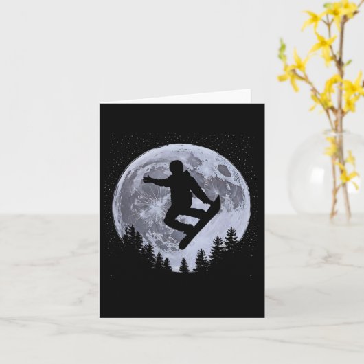 Snowboarder Moon Snowboarden Freestyle Pro Snowbo Karte (Gelbe Blume)