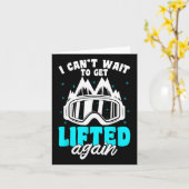 Snowboarder Mountain Gear Winter Ski Slope Snowbo Karte (Gelbe Blume)