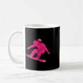 Snowboarder Mountain Skipiste Retro Snowboarden Kaffeetasse (Links)