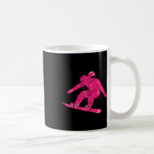 Snowboarder Mountain Skipiste Retro Snowboarden Kaffeetasse