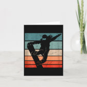 Snowboarder Mountain Skipiste Retro Snowboarden Karte (Vorderseite)