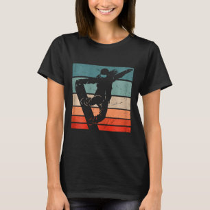 Snowboarder Mountain Skipiste Retro Snowboarden T-Shirt