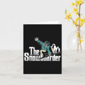 Snowboarder Mountains Winter Extreme Sports Snowbo Karte (Gelbe Blume)