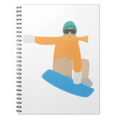 Snowboarder Notizblock (Vorderseite)