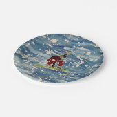 Snowboarder Pappteller (Schrägansicht)