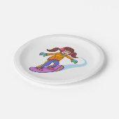 Snowboarder Pappteller (Schrägansicht)