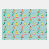 Snowboarder Pattern Holiday Xmas Geschenkpapier Set (Vorderseite 2)