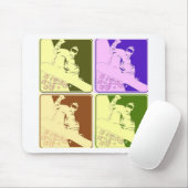 Snowboarder/Pop Art Mousepad (Mit Mouse)