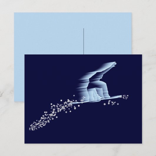 Snowboarder Postcard Postkarte (Vorne/Hinten)