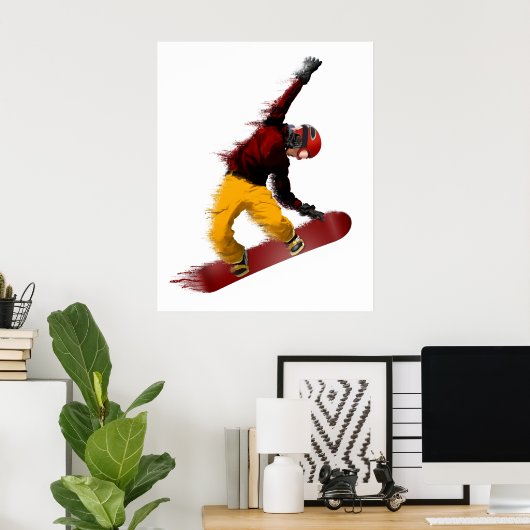 Snowboarder Poster (Heimbüro)