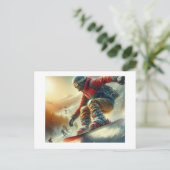 Snowboarder, Postkarte (Stehend Vorderseite)