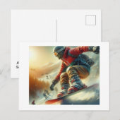 Snowboarder, Postkarte (Vorne/Hinten)