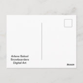 Snowboarder, Postkarte (Rückseite)